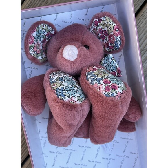 Histoire d'Ours Paris Terracotta Mouse with pattern 9 in Plush Doll New - Picture 4 of 5
